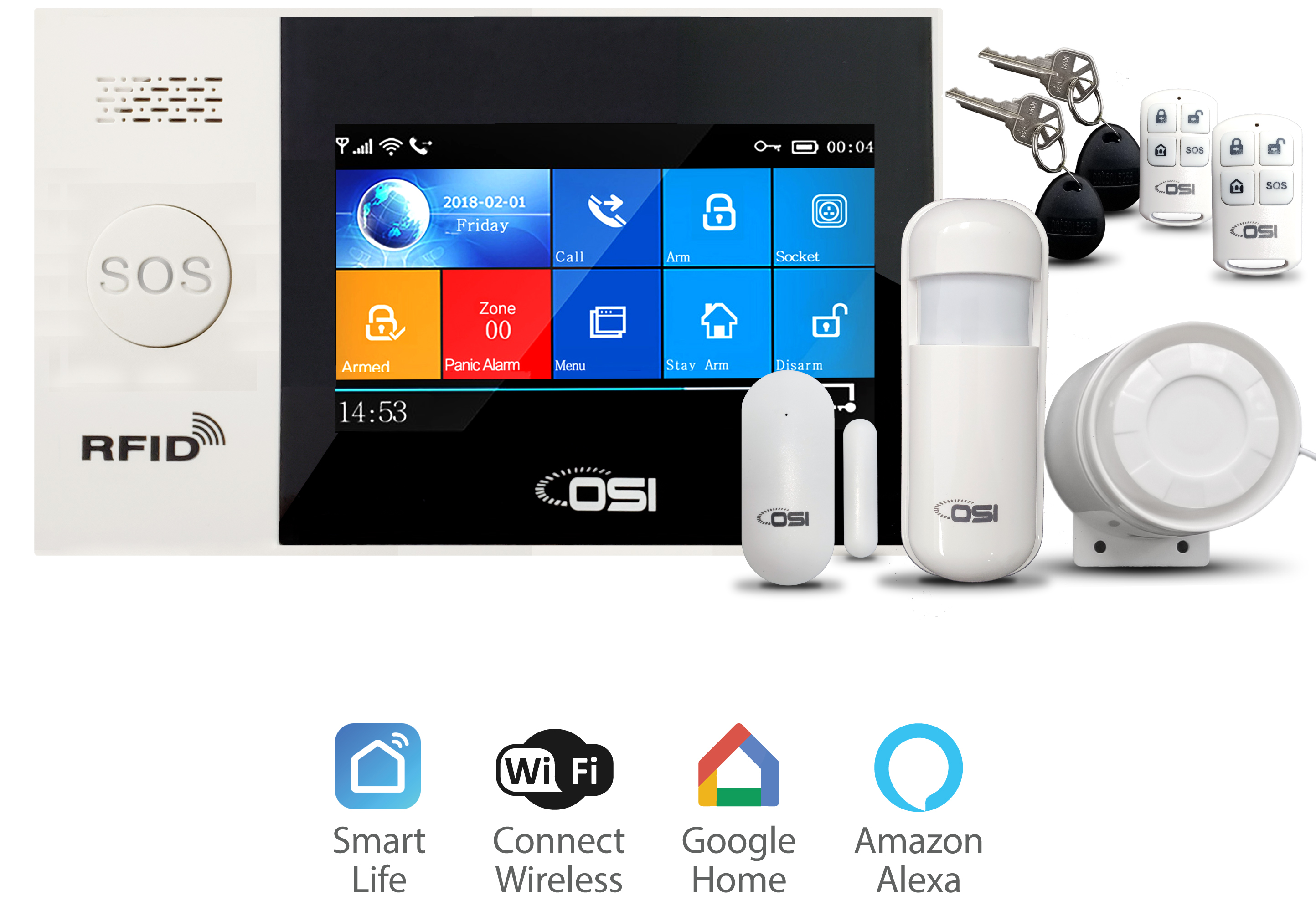 Can you buy extra sensors and sirens for the OSI Smart Alarm System?