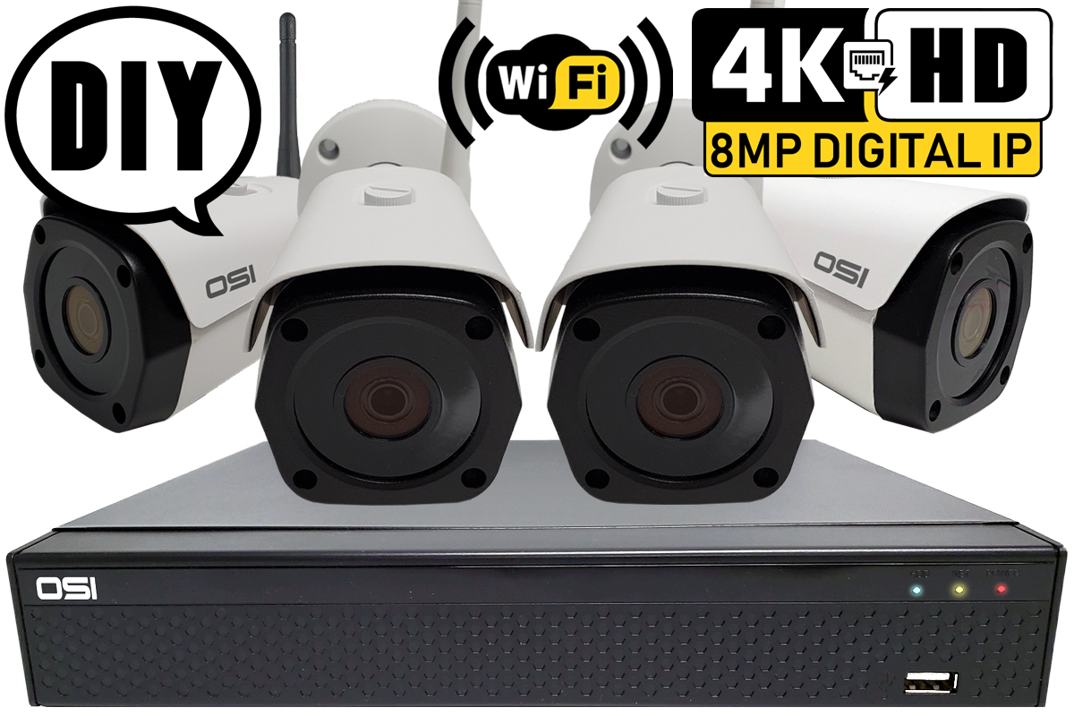 4-Camera 4K wireless IP Kit with 2TB Hard Drive installed Questions & Answers