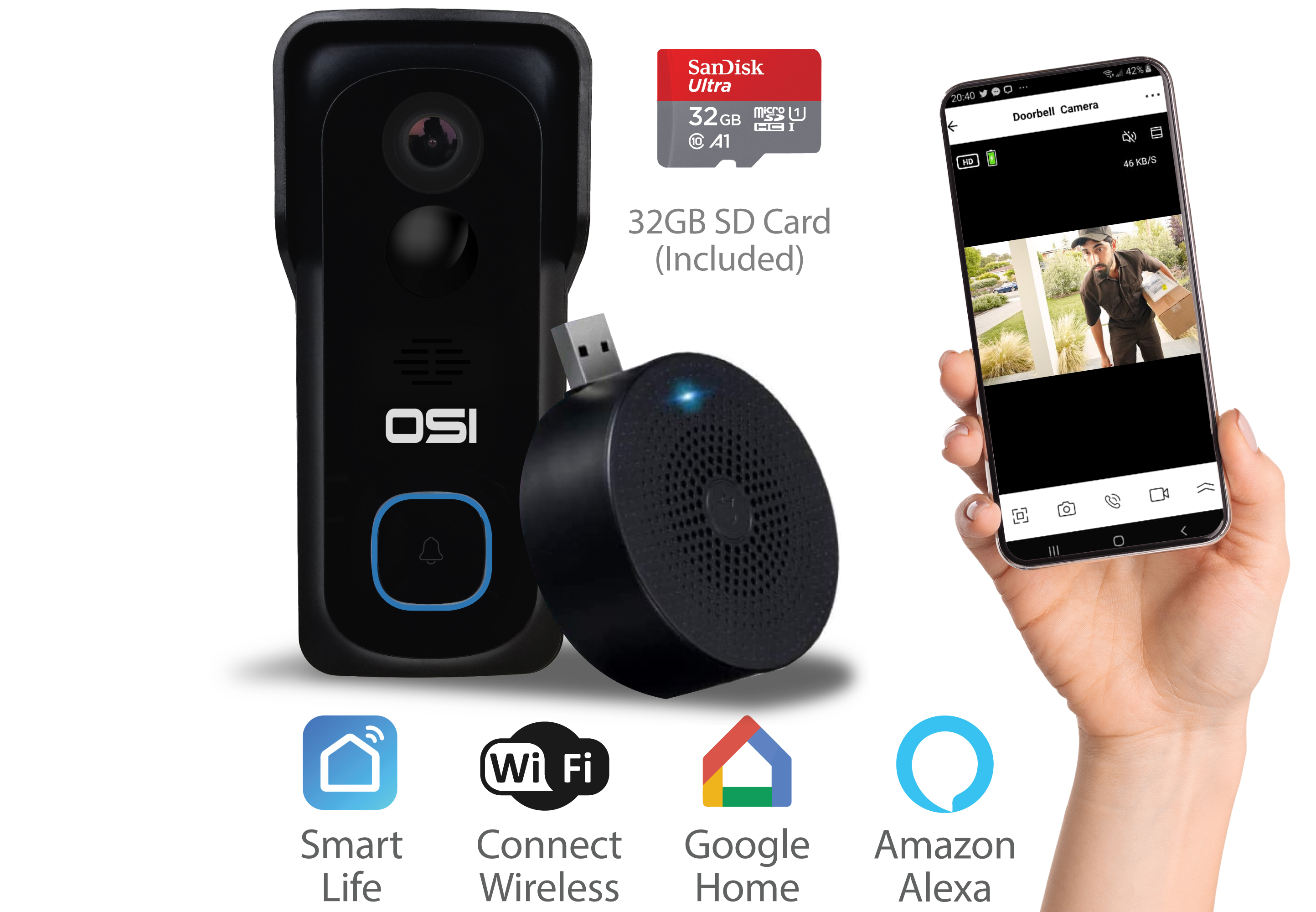 OSI Wireless Video Doorbell Camera (new) Questions & Answers